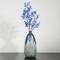 Blue Fake Flowers Artificial Flowers, 5 Pcs Real Touch Silk Flowers Faux Artificial Flowers for Decorations, Babys Breath Artificial Flowers Bulk for Spring Decor Floral Arrangement
